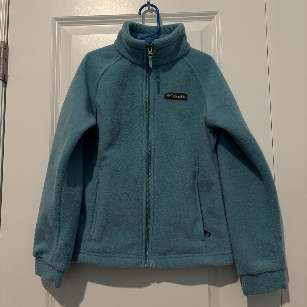 Columbia Childrens Small 7/8 Blue Fleece Full‎ Zip Jacket